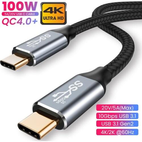 Type-C3.1 Gen2 10Gb 100W USBC Type C Cable For Samsung Xiaomi Micro Cable Mobile Phone Charger USBA Type-C Data Wire Cord