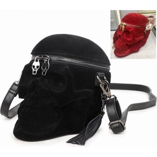 Fashion leisure bags for men and women personality 3D skull bag shoulder bag crossbody bag handbag shopping travel bag