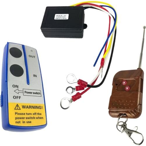Universal 12V 75ft Car Electric Winch Wireless Remote Control Switch System Kit Car Detector for Trailer Truck ATV