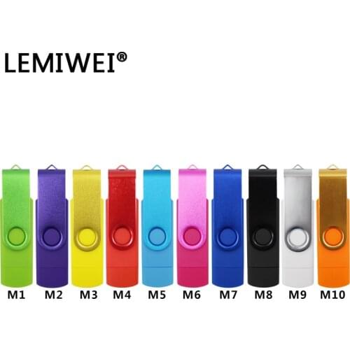 USB 2.0 OTG Flash Drive 64GB 32GB Colorful Mini U Disk 16GB 8GB 4GB Cute Cartoon Pendrive Memory Stick Gifts