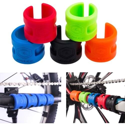 ENLEE Bicycle Protective Gear road mountain bike frame collision rubber protection ring guard chain 4pcs/Set protector stickers