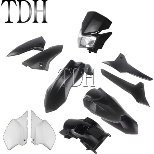 Motocross Headlight Mudguard Fender Radiator Shroud Side Panel for Kawasaki KLX250 D-tracker X 250 2008-2019 Plastic Fairing