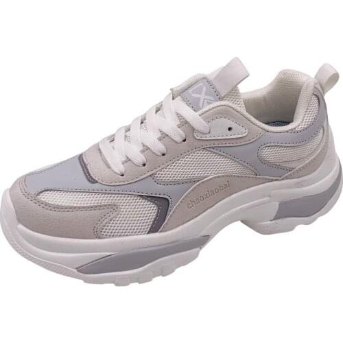 Women Chunky Sneakers Fashion Platform Shoes Lace Up Pink Vulcanize Shoes Womens Trainers Casual Shoes Zapatos Mujer T2-20