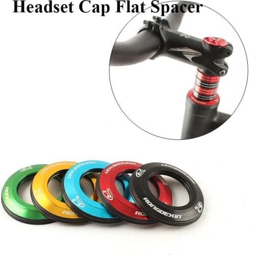 1/2/4pc Bicycle Headset Cap Aluminum Alloy CNC Flat Spacer MTB 28.6mm Bike Parts Cover Headset Spacer Mountain Bike Accessories