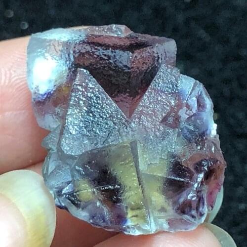 10.4gNatural illusion of fluorite mineral stone home decoration ring vein healing geological teaching CRYSTAL QUARTZ GEM