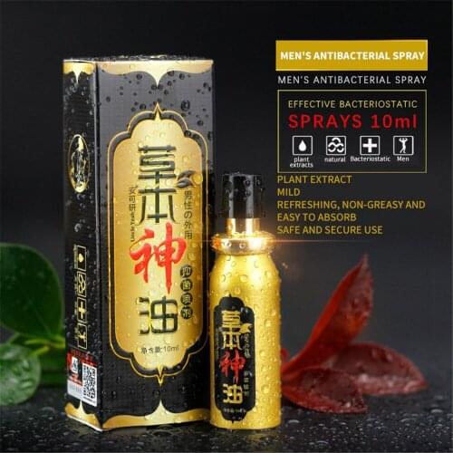 10ML Herbal Male Delay Spray Essential Oil Men External Use Anti Premature Ejaculation Oil Prolong Ejaculation Spray Sex Toys