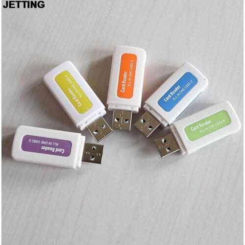 2pcs USB 2.0 4 In 1 Memory Multi Card Reader For M2SDHC DV MicroTF Card