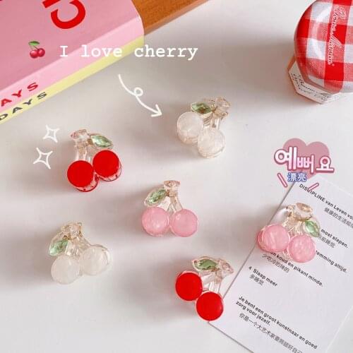 3PCS/SET High Quality Arcylic Crab Hair Clip Trendy Claws Cute Cherry Hair Ornaments Women Hair Accessories Kids Girl Hair Clamp