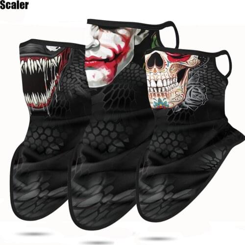 3D Triangle Face Mask Motorcycle Bandana Scarf Multifunctional Headband Face Masks Windproof Snowboard Balaclava Ear Loop Scarfs