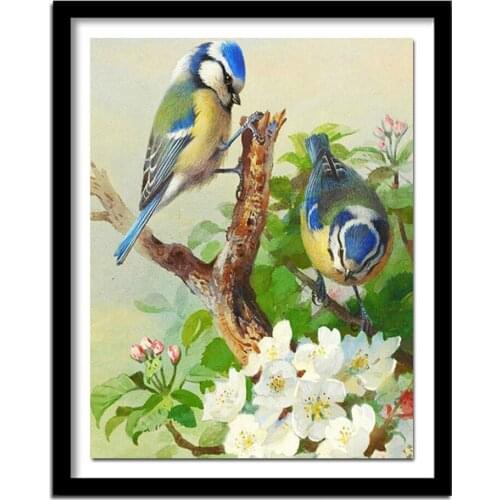 5D Diy Diamond Painting bird Full round Rhinestones Cross Stitch Crystal Embroidery flower Home Decoration Unfinished Kit
