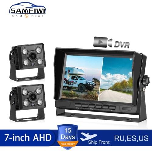 7 inch Car Monitor AHD Car Screen Recording DVR With IR Night Vision Backup Camera Vehicle Rear View Camera For TRUCK RV BUS