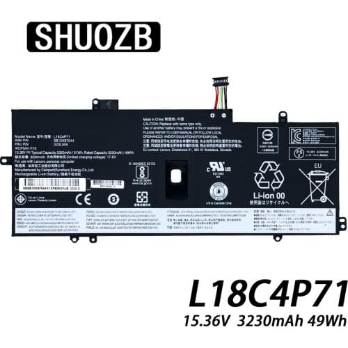 SHUOZB L18M4P72 Battery For Lenovo Thinkpad X1C X1 Carbon 2019 Year L18C4P71 L18L4P71 02DL006 SB10T83174 SKB10K97644 5B10W13931