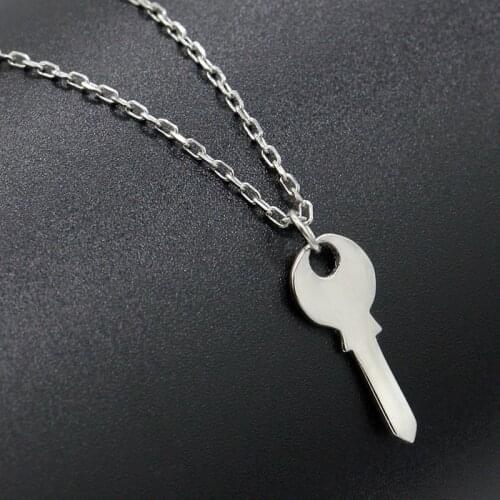 925 Sterling Silver Pendant Necklace Chain Lock Key Fine Jewelry for Lovers Women Men Fashion Valentines Day Gift