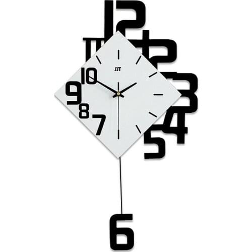 38cm Swing Wall Clock Modern Design Nordic Wall Clocks Fashion Creative Silent Quartz Watches Home Bedroom Living Room Decor