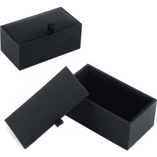 Black Shirt Cufflink Box Sleeve Button Box Gift Box Jewelry Packaging Boxes Organizer W7255