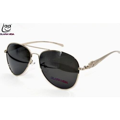 =CLARA VIDA Polarized Reading Sunglasses= Cool Mens Leopard SILVERPolarized Sunglasses Oversized Vintage +1 +1.5 To +4
