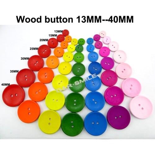 13MM-40MM 7 Color Dyeing Wooden Coat Bow Buttons Fits Brand Boots Sewing Clothes Shirt Button Decorative Accessory MCB-1027