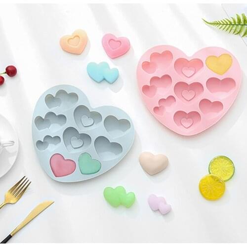 DIY Heart Shaped 3D Silicon Chocolate Jelly Candy Cake Bakeware Mold for Cake Chocolate Jelly Pudding #20