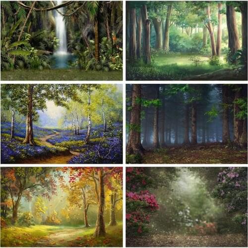 Natural Scenery Forest Tree Backdrops For Photography Baby Shower Photography Background Photo Studio Background Decoration Prop