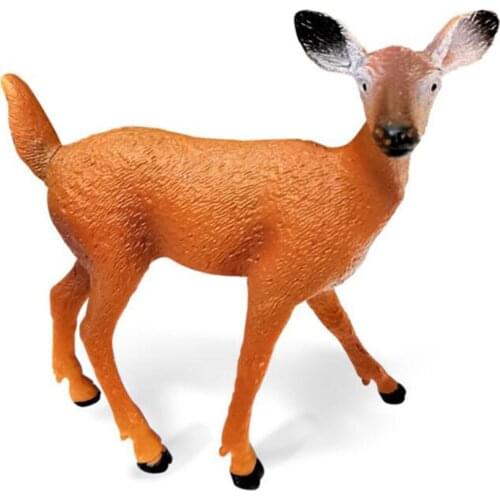 Simulation PVC Wild Life Deer Animal Model Toy Forest Figures Gift Playset