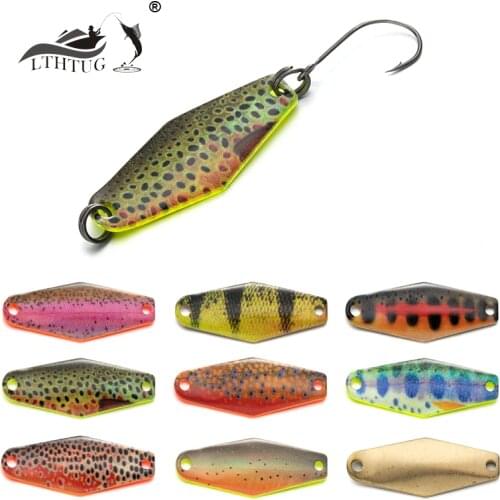 LTHTUG CARDIFF Wobble Swimmer 2.5g 30mm Pesca Copper Real Life Spoon Bait Stream Metal Fishing Lure Hard Baits For Trout Perch