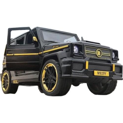 Mercedes Benz Brabus G65 Light and Sound Version 1:24 Alloy Luxury Vehicle Model Diecast Pull Back Cars Toy Collection