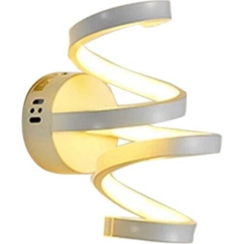 9W Fashion LED Stair Lights Bedside Lamp Ceiling Light RGB Speaker Dimmer Wall Lamp Installation Light - White