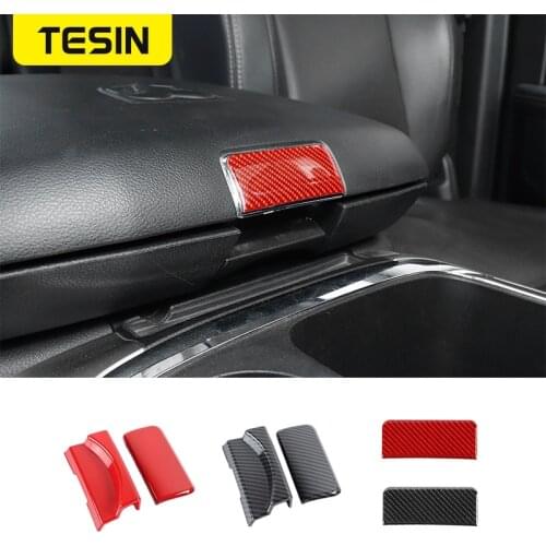 TESIN Interior Mouldings for Dodge RAM Car Armrest Box Switch Decoration Cover Stickers Accessories for Dodge RAM 1500 2010-2015