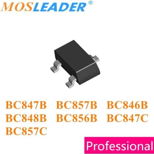 Mosleader SOT23 3000PCS BC847B 1F BC848B 1K BC857B 3F BC846B 1B BC856B 3B BC847C 1G BC857C 3G BC847 BC857 BC846 BC856 Chinese