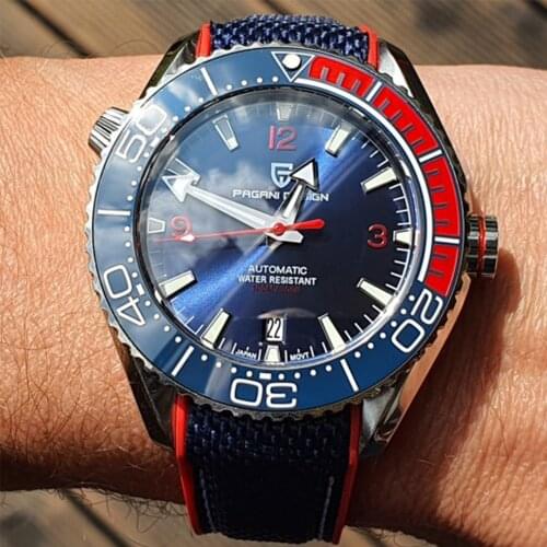 PAGANI DESIGN New Men Automatic Mechanical Wristwatch 100m Waterproof Top Brand Sapphire Glass Watch for Men Relogio Masculino