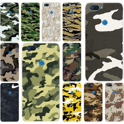 055FG Camouflage Pattern Camo Army Soft Silicone Tpu Cover phone Case for xiaomi redmi mi 8 A1 A2 lite