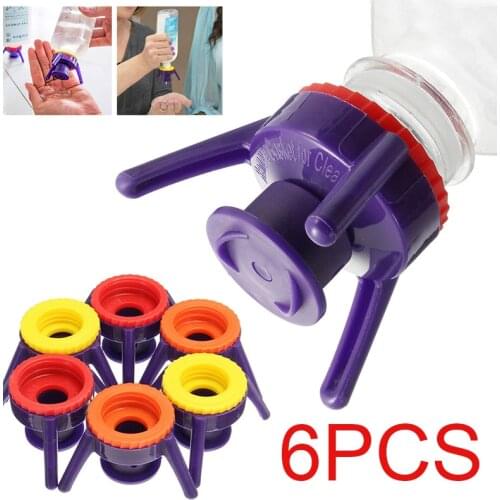 6pcs 4 Sizes Flip Toss It Bottle Cap Stand Leakproof Cover Flip-it Caps Kit for Kichen Flavouring Bottle Bathroom Shampoo Holder