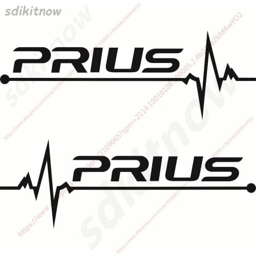 1pair Heart BEATS REARVIEW MIRROR Car Sports Decal Sticker Styling Windows Door Decoration For TOYOTA PRIUS accessories
