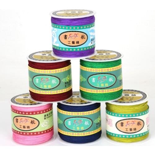 100 Yard 0.8mm 22Color Cotton Cord Nylon Thread Cord Chinese Knot Plastic String DIY Rope Bead Bracelet Jewelry Making