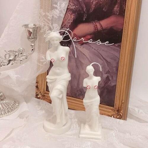 New Small Size Broken Arm Venus Goddess Candle Mold Unique Shape Wax Mold Silicone Molds For Candle Making