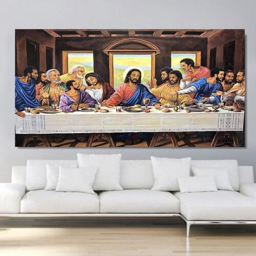 MUTU Leonardo Da Vincis The Last Supper Posters Print Wall Art Canvas Painting Famous Paintings Art for Living Room Decoration