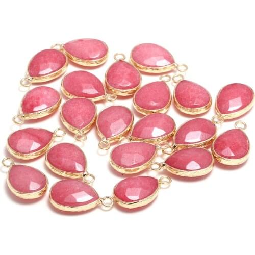 Natural Semi Precious Stone Pendant Drop For Jewelry Making DIY Necklace Bracelets 13x23mm [Package Sale]