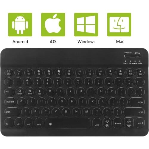 Portable Universal 10 Inch 2.4G Wireless Keyboard 78 Keys Bluetooth 3.0 Backlit Keyboard For Apple Mac Laptop Smartphone