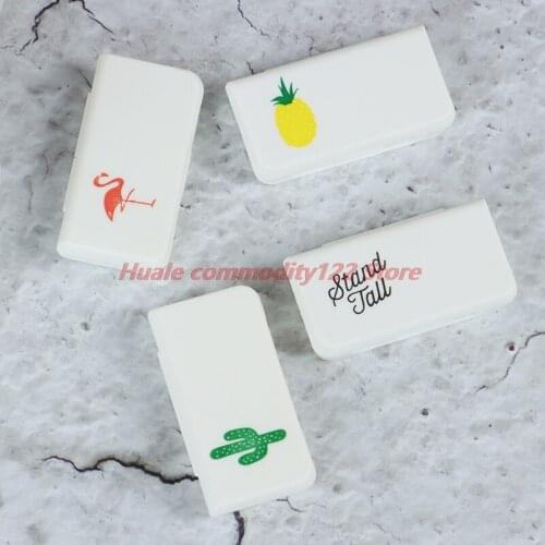 Pillendoosje Flamingo Tablet Box Cactus Blad Pillendoosje Geneeskunde Dispenser Doos Mini Opbergdoos New