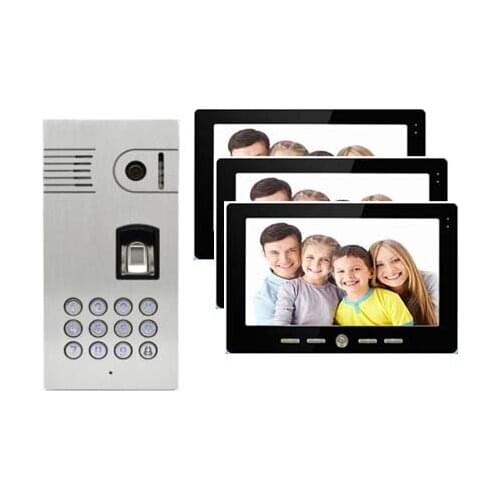 XinSiLu New Arrival Home Security Video Intercom Doorbell System ,800TVL FRID Panel Camera+10 Inch Monitor 1v3