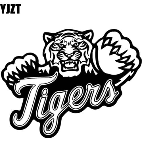 YJZT 17.1CM*13.3CM Tiger Ferocious Decoration Car Sticker Vinyl Decal Body Of Car Black/Silver C4-1044