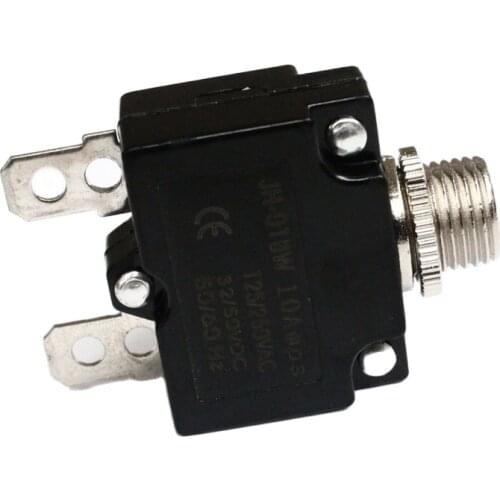 10A Circuit Breaker Overload Protection 125V/250V AC 32/50V DC 50/60HZ for Car Boat Rocker Push Switch Panel Replacement