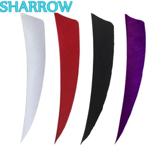 100Pcs 4" Archery Arrow Feather Natural Fletching Turkey Fletches Arrow DIY Tools For Bow Outdoor Shooting Training Accessories