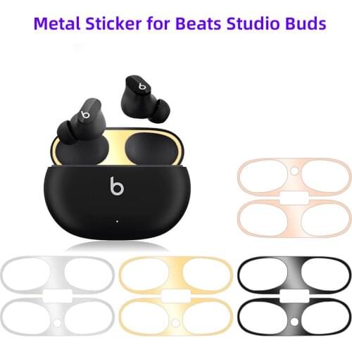 2PCS Anti-Scratch Dust-Proof Beats Studio Case Sticker Scratch-Resistant Metal Plating Protective Sticker For Beats-Studio Buds