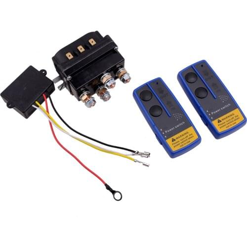 4pcs/Set Universal Contactor Winch Control Solenoid Twin Wireless Remote Recovery 10Hz-200Hz DC 12V 500A