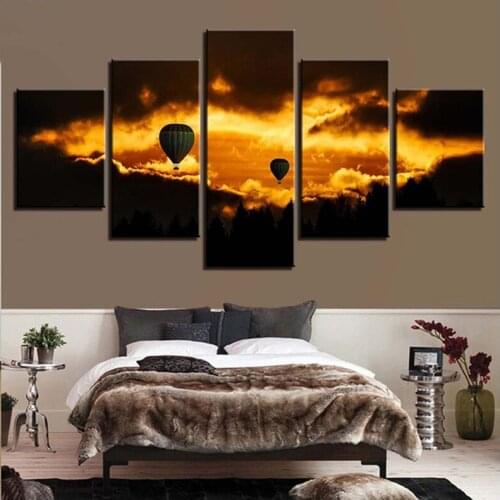 5pcs diamond embroidery Hot Air Balloon Landscape 5d diy diamond painting full square round mosaic pictures of rhinestoneZP-2959