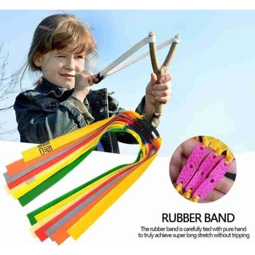 5pcs Slingshots Rubber Band Natural Latex Catapult Flat flatband slingshot Elastic Resilient Tube For Slingshot Hunting