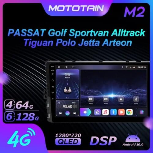 Mototain 6G+128G Android 10.0 Car Multimedia Radio Player for VW PASSAT Golf Alltrack Tiguan Polo Jetta Auto video 4G LTE