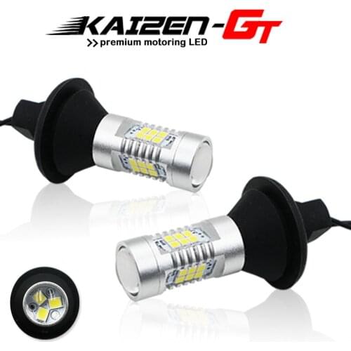 Error Free 1156 7506 Xenon White 21-SMD Car LED Bulbs w/ Resistors For Audi B7 A3 A4 A6 A8 Q7 S3 S4 S6 Daytime Running Light DRL