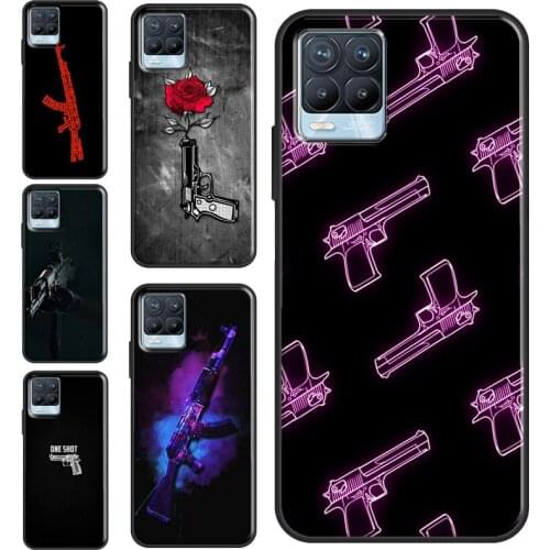 AK 47 Gun For OPPO Realme 6 7 8 Pro C3 C21 GT Neo Phone Case For OnePlus 9 Pro 8T Nord 8 Pro Cover